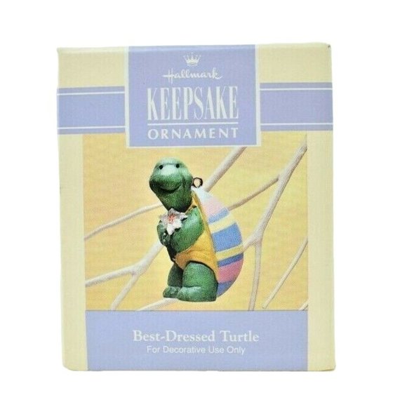 Hallmark Keepsake Ornament Best Dressed Turtle 1993 Easter Collection - Picture 6 of 8